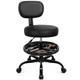 Shop Stool with Wheels for Garage, Mechanics Rolling Chair with Backrest, Adj...