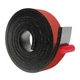 Reinforced Adhesive Solid Rubber Strips Cloth Inserted, 1/2" 2" x 10', Black