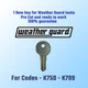 K750-K799. New key for Weather Guard Exreme Protection lock, cut to your code.