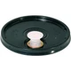Meranti 5 Gallon Pail Lid with Pour Spout and Gasket | fits 1 Pack, Black 