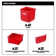 Milwaukee 48-22-8062 PACKOUT Bin Set 2-Pack w/ Trays & Dividers