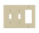 Leviton 80421-00I Ivory 3-Gang GFCI/Rocker/Toggle Wall Plate 4-1/2 Hx6-3/8 W in.