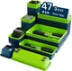 Vexercisehoop 47pcs Tool Box Organizer, Tool Drawer Organizer Trays with Non-sli