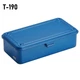 TOYO Steel Trunk Type Tool Box T-190 Blue 203x109x56mm Made in Japan F/S