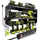 SPAMPUR POWER TOOL ORGANIZER WALL MOUNT, 3 LAYER HEAVY DUTY - BLACK