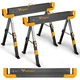 WORKESS Saw Horses 2 Pack Folding, 2600 Lbs Load Capacity & 2432 Inch Adjusta...