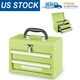 WORKPRO Portable Mini Tool Box 2 Drawers Metal Tool Chest w/ Ball Bearing Slides