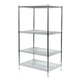 Manufacturer Varies Wire Shelving Unit, 24"D x 48"W x 85"H, 4 Shelves, Chrome