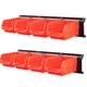 Wallmaster 8Bin Storage Bins Garage Rack System 2Tier Orange Tool Organizers ...