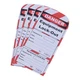 Ideal Warehouse Innovations 70-1186 Replacement Lockout Tags, Paper, Red/White,