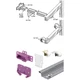 Prime-Line Galvanized Steel 22-1/2" Top or bottom Drawer Track Kit R 7125