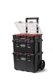 KETER STACK-N-ROLL MODULAR TOOLS ORGANIZER 3 PIECE TOOL BOX - BLACK/RED