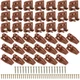 Kingrol 20 Plastic Drawer Slide Track Guides for Center Mount Drawers - Brown 