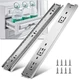 YENUO Full Extension Drawer Slides Side Mount 10 12 14 16 Inch, White-Basic 