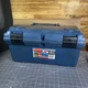 Vintage Rubbermaid Storage Tote Tool Box 20 Inch Blue W/ Tray & Storage USA Made