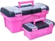 Pink Power Tool Box for Women - Sewing, Art & Craft Organizer 