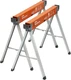 BORA Workhorse Saw Horses 2 Pack Folding Heavy Duty Metal Sawhorse with 2X4 Brac