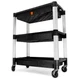 WEN Three-Tray 300-Pound Capacity Triple Decker Service and Utility Cart, 73163