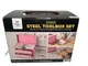 Steel Toolbox Set in Pink-6pc Complete Set-Members Mark-New item-Factory Sealed!