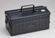 TOYO STEEL 2-Tier Tool Box ST-350BK Black Openable door Storage Case 350x160x215