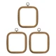 PATIKIL 6x5.7inch Embroidery Hoops, 3Pieces Imitated 6x5.7inch, White, Brown 