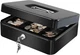 KYODOLED Large Metal Cash Box with Money Tray and Lock,Money Box with Cash 