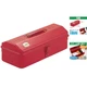 Compact Y-350-R Tool Box: Stylish Red Alloy Steel, 14.8 x 6.4 x 4.8-Inch Design