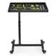 OLBRUS Adjustable Work Table with Wheels, Mechanic Rolling Tool Tray Black
