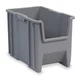 AKRO-MILS 13014GREY Stacking Bin,Gray,Plastic,12 1/2 in 4HY41