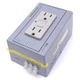 Hubbell DRUBGFI15AC DIN Rail Utility Box w/ Outlet, 2-Pole 3-Wire, 15A 125VAC