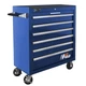 Homak H2PRO Series 36" 6-Drawer Roller Cabinet, Blue, BL04036061