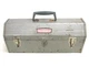 VINTAGE CRAFTSMAN 19-3/4" TOMBSTONE STEEL TOOL BOX, 6520, CROWN EMBLEM, w/ TRAY