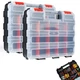 AMM Tool Box, Double Side Tool Box Organizer with 34 Compartments, Removable ...