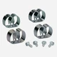 Crawford MEDIUM GRIP CLIP 4 pc Textured Silver Steel Light Duty Hold Items 13201