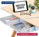 2 Pack Under Desk Drawer Organizer, Slide Out Storage for Pens, Cables & Office