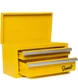 Donut Mini Portable Toolbox 2 Sliding Catch Drawers Top Storage Shelf Yellow NWT