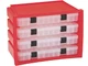 Plano 974002 StowAway Rack Organizer 4 Drawer Storage System Red