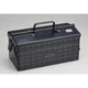 TOYO STEEL Tool Box ST-350BK black 2-Tier Openable Door Storage Case