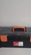 Tool Bench 16IN. Plastic Tool Box Black/Orange Handle Interior Organizer Tray