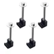 Pickup Truck Tool Tie Downs Aluminum J Hook Crossover 4 Pack, Black
