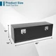 Black 48X14 X16 In. Iron Underbody Truck Storage Tool Box w/Lock Heavy Duty
