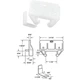 Prime-Line Polyethylene White Track Guide for 9/32 In. X 1-1/8 In. Track (2