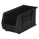 Akro-Mils 30265Black Hang & Stack Storage Bin, Plastic, Black, 9 In H, 8 1/4 In