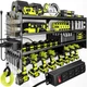 POKIPO Large Power Tool Organizer Wall Mount with Charging Station,4 Layer Heavy