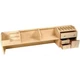 Work Bench Desk Shelf Jewelers Watch Tool Rack Organizer Top Brown 