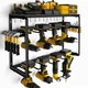SPAMPUR POWER TOOL ORGANIZER 8 DRILL HOLDERS WALL MOUNT MCZ80009 - BLACK
