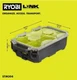 Small Parts Organizer Ryobi Link 6, 10 Compartment Tool Box Modular Case System