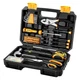 DEKOPRO General Household Hand Tool Kit with Plastic Toolbox 50PCS, Yellow