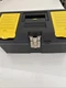 Tool Box with Interior Tray and Top Storage 16 In. 1-Touch Latch Lid Organizers