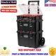 Keter Stack-n-Roll Modular Tools Organizer for Garage Storage and DIY, 3 Piece